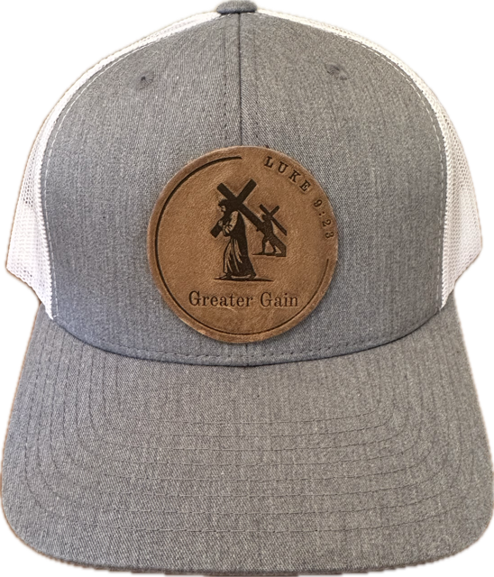 Heather Grey/White Retro Trucker Mesh Hat